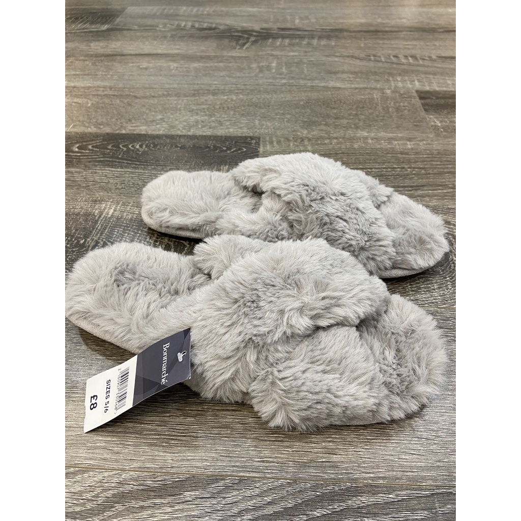 Dép lông quai chéo