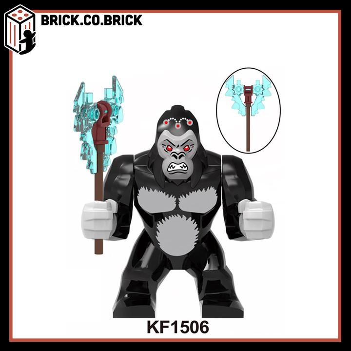 King Kong và Godzilla Đồ Chơi Lắp Ráp Non LEGO và Minifigure Mô Hình Khỉ Đột Mẫu Mới Nhất KF1506 KF1507