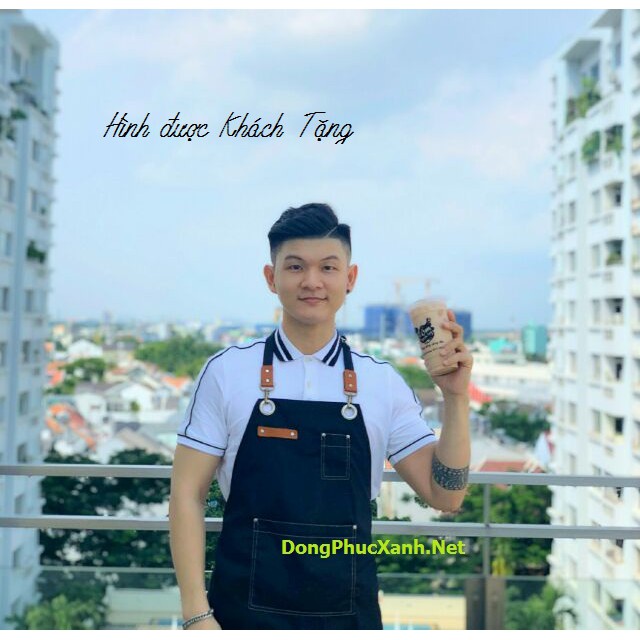 Tạp dề pha chế Cao Cấp Tạp dề pha chế cà phê, in logo theo yêu cầu