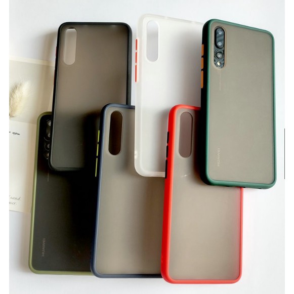 Ốp lưng nhám cho Vivo Y11/ Y12/ Y15/ Y17 viền màu TPU chống sốc siêu đẹp