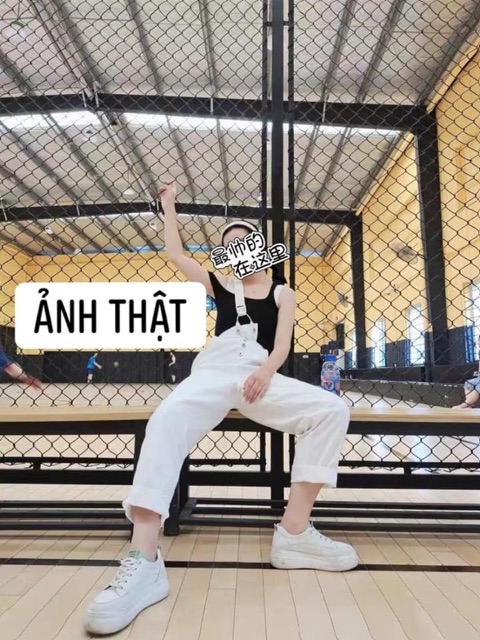 Quầm yếm denim lệch vai | BigBuy360 - bigbuy360.vn