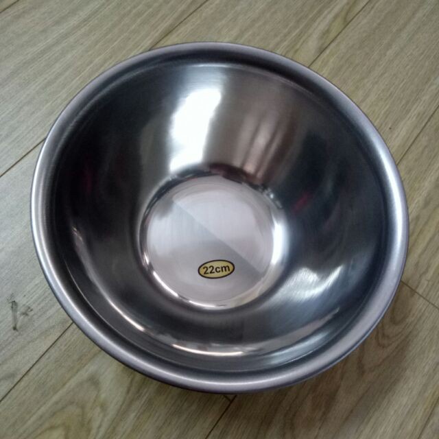 Bát inox rửa mặt dùng trong spa, size 22cm sâu 9cm
