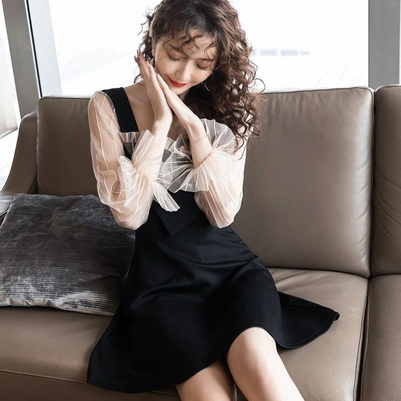 Đầm phong cách retro Hàn Quốc thanh lịch cho nữ