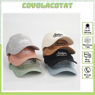 Mũ lưỡi trai nhung tăm nón kết thêu chữ Andyou phong cách Unisex -covolacotat