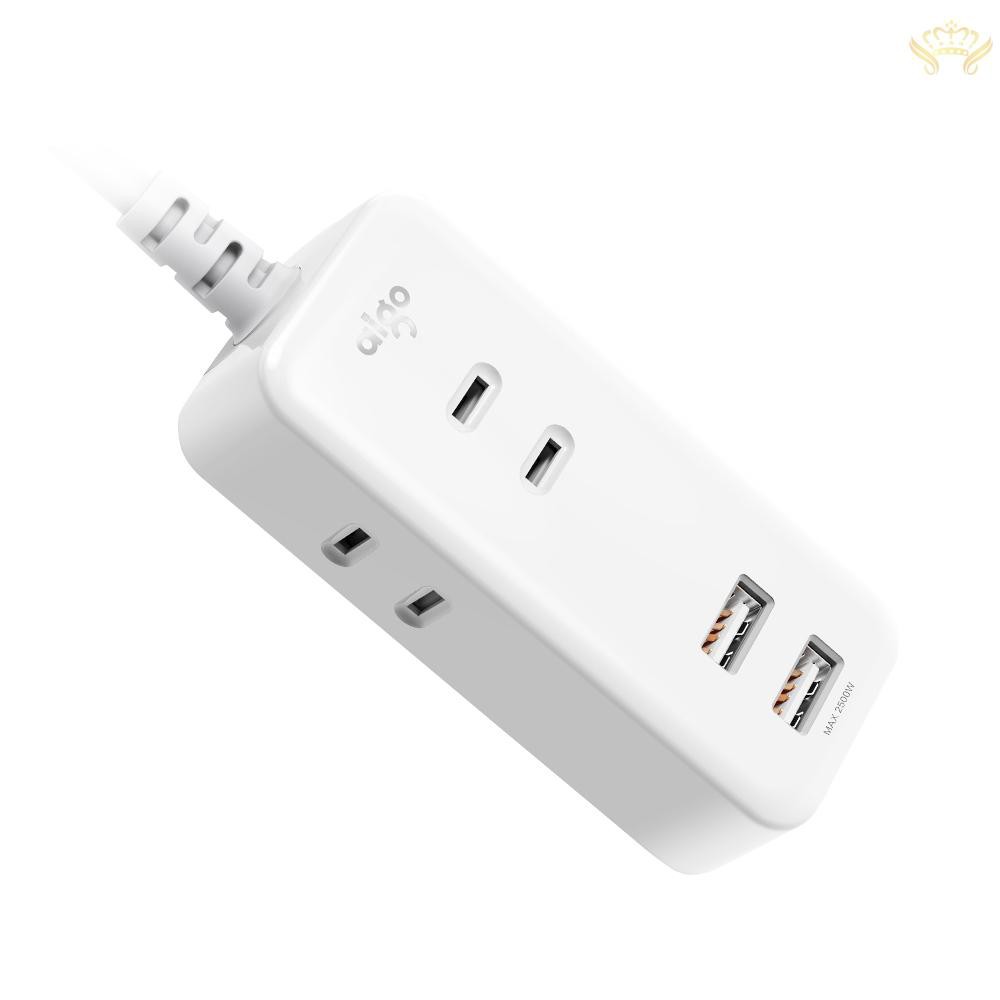 Bộ 2 Ổ Cắm Điện Thông Minh Xiaomi Aigo 3 Ac 2 Cổng Usb 2500w 110-240v