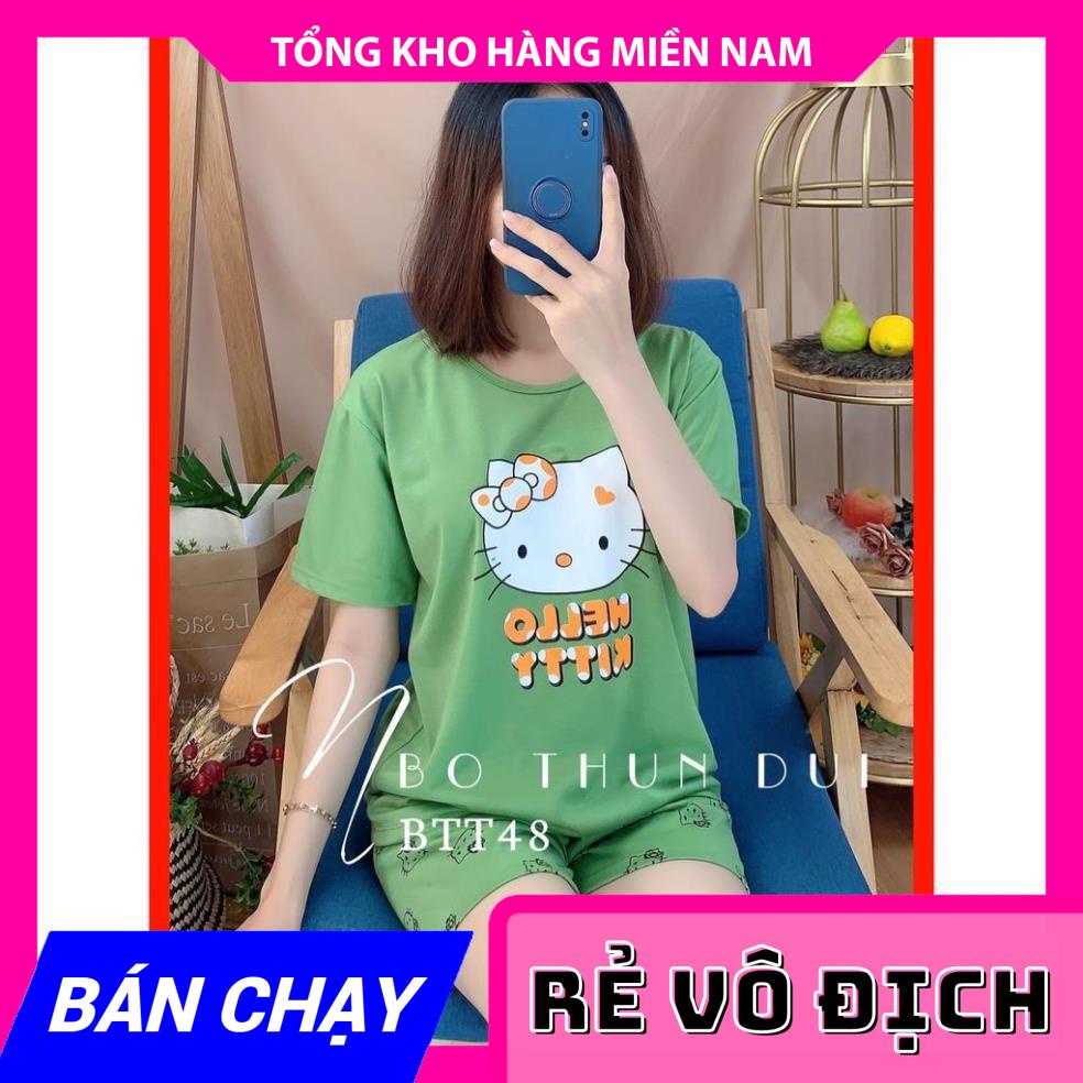 ĐỒ BỘ THUN ĐÙI LOANG MÀU BTT ⚡ẢNH THẬT⚡ BỘ THUN ĐÙI HOẠT HÌNH ⚡ ĐỒ BỘ MẶC NHÀ ⚡ ĐỒ BỘ BÒ SỮA ⚡ ĐỒ BỘ NỮ