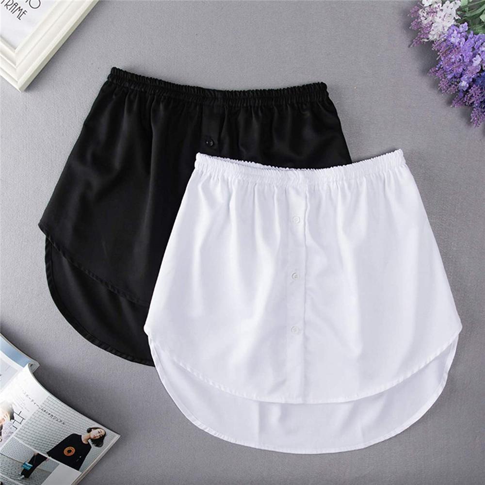 Chân Váy Mini Giả Hai Màu Trắng Đen Có Thể Điều Chỉnh Cho Nữ