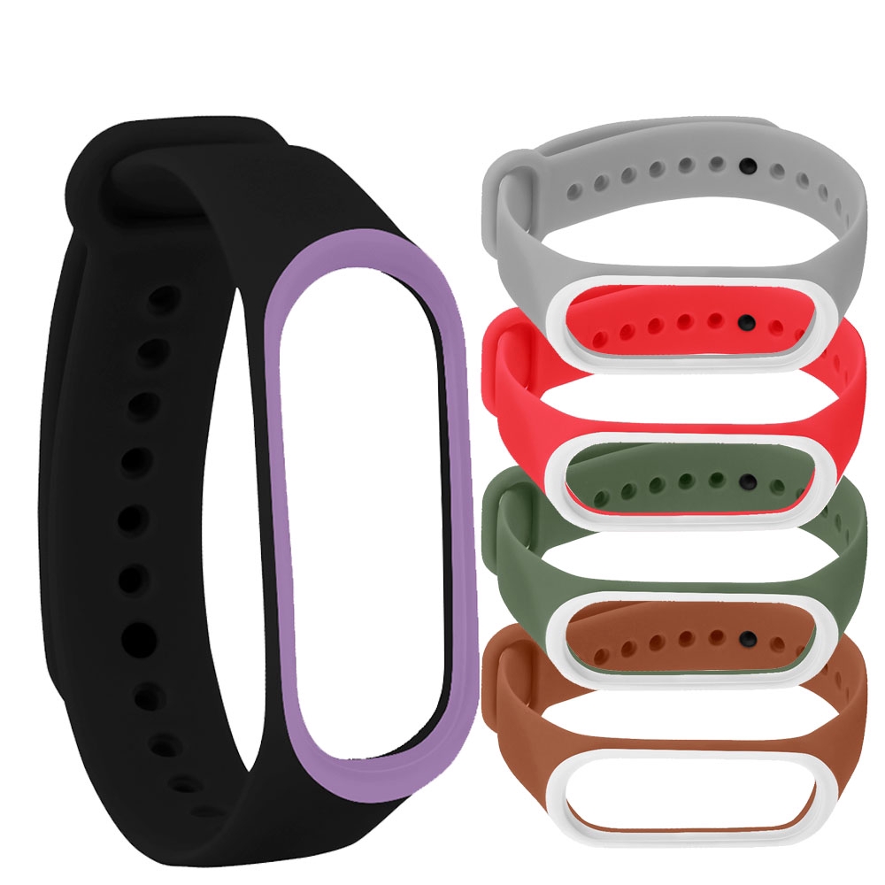 Dây đeo có khung silicon thay thế cho vòng đeo tay thông minh Xiaomi Mi Band 3 / Mi Band 4