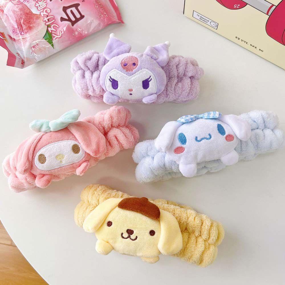 FORBETTER Băng Đô Vải Nhung Họa Tiết Hoạt Hình Dễ Thương