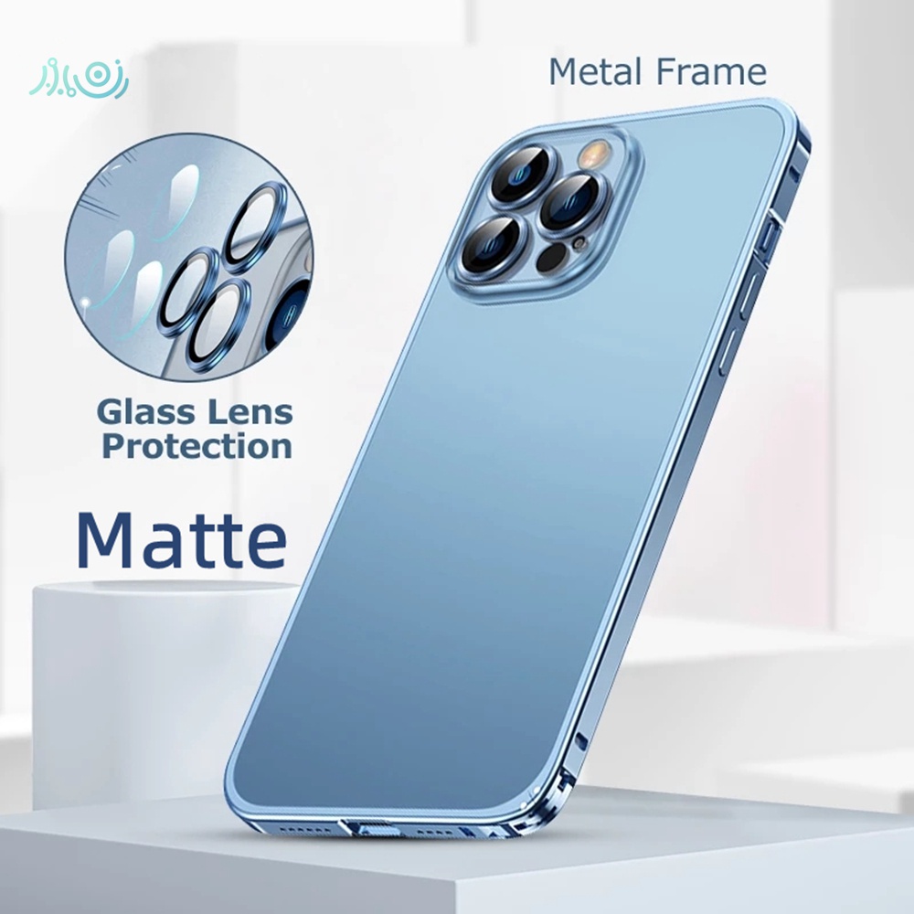 Ốp Điện Thoại Kính Cường Lực Trong Suốt Viền Kim Loại Sang Trọng Cho iPhone 13 Pro MAX 12 Pro MAX