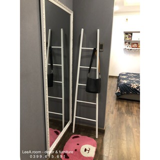 Thang Gỗ Trang Trí Shop, Decor Góc Chụp Hình, Selfie - Sơn Trắng Cao Cấp
