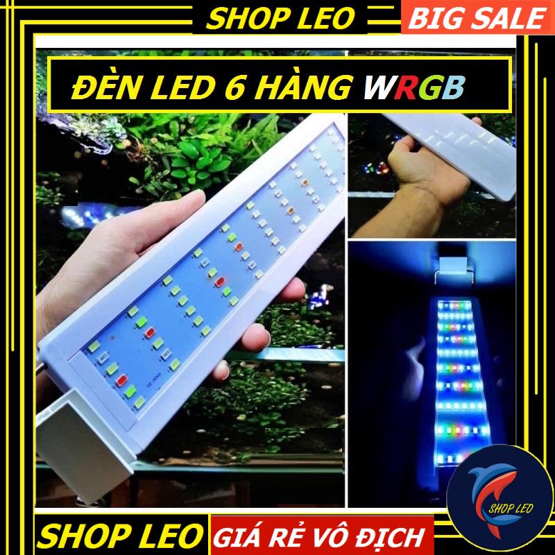 Đèn led WRGB 6 hàng led  - đèn bể thủy sinh - hồ cá cảnh - phụ kiện thủy sinh - shopleo