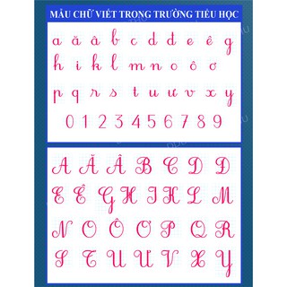 [Đồ dùng dạy học] Bảng MẪU CHỮ VIẾT TIỂU HỌC