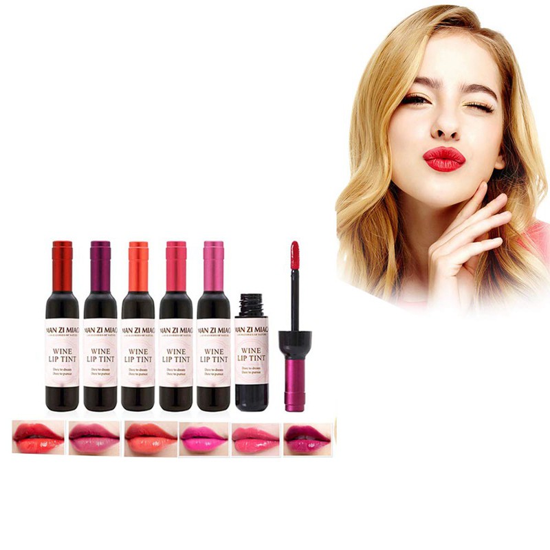 (Hàng Mới Về) Son Kem Lì Chống Nước Lâu Phai Thiết Kế Vỏ Son Hình Chai Rượu Vang Độc Đáo | BigBuy360 - bigbuy360.vn