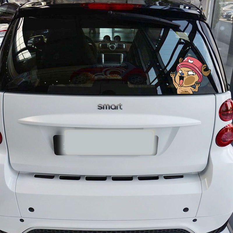 Miếng Dán Trang Trí Kính Chắn Gió Xe Hơi / Cửa Sổ / Laptop / Xe Mô Tô Họa Tiết ONE PIECE Luffy Chopper Zoro Nami Robin Sanji Usopp Brook