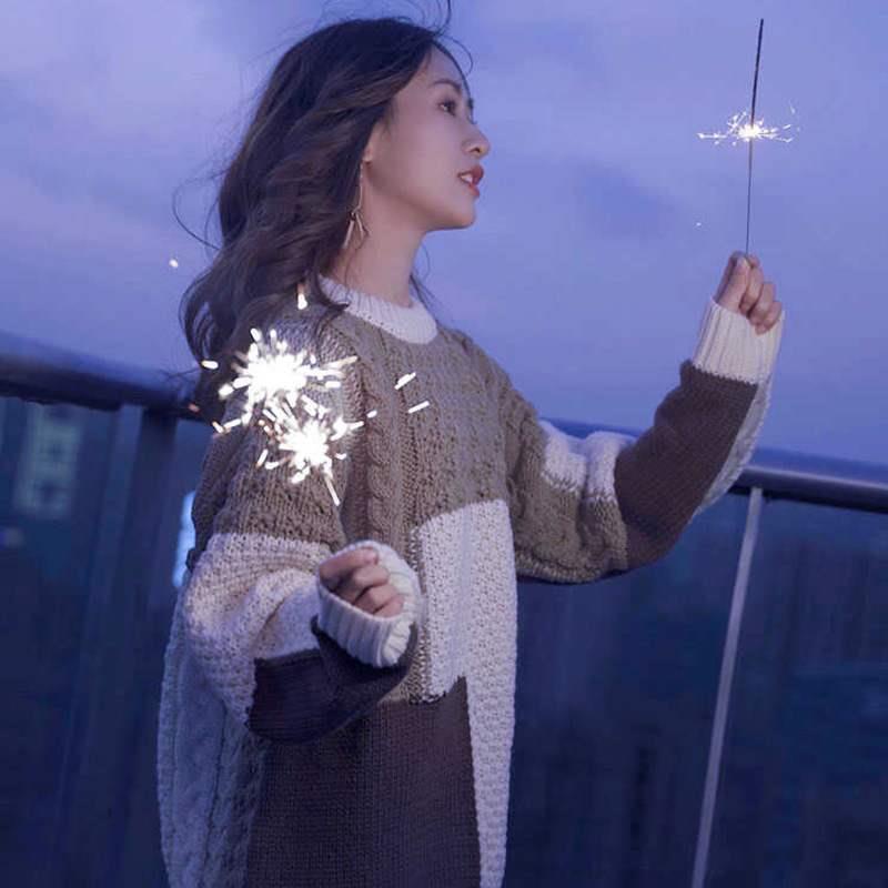 Áo len tay dài dáng rộng thời trang dành cho nữ