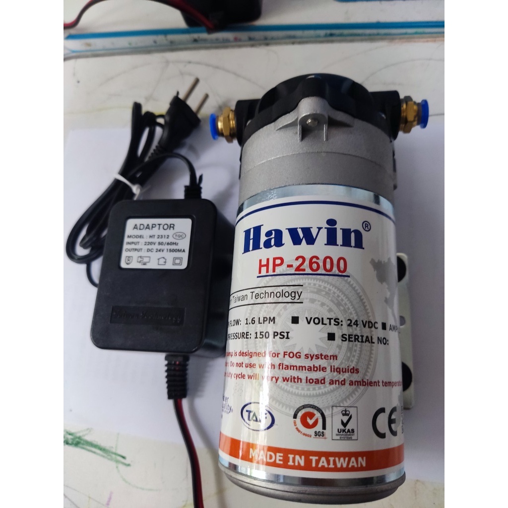 Bộ Bơm Đài Loan phun sương Hawin 2600 - Koji Aqua Pura 100