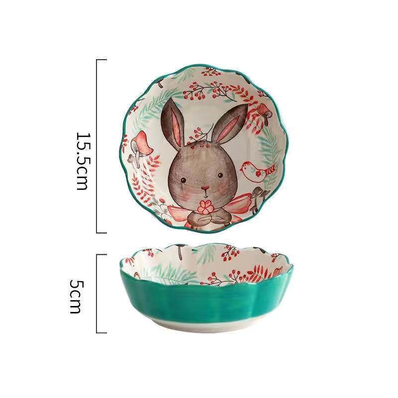 Bát Ăn Cơm Hình Con Vật Ngộ Nghĩnh Chén Sứ Tô Salad, Tô lượn Bát Ăn Dặm Cho Bé Chén Dĩa Decor Dễ Thương