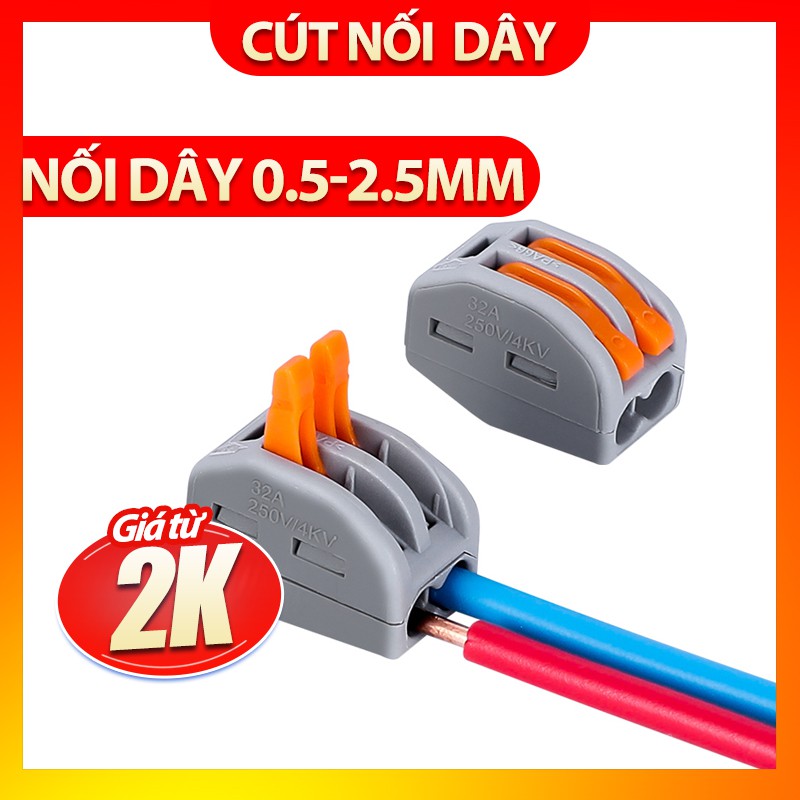 Cút nối dây điện nhanh PCT-212 213 215 KV774 - chịu tải 32A