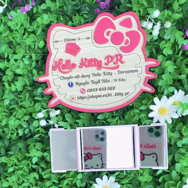 GƯƠNG MINI BỎ VÍ XẾP GỌN HELLO KITTY