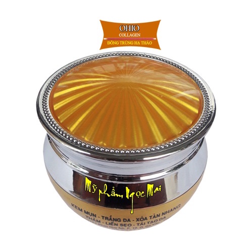 Kem mụn trắng da xóa thâm liền sẹo 12 tác dụng 30g OHIO COLLAGEN - ĐÔNG TRÙNG HẠ THẢO