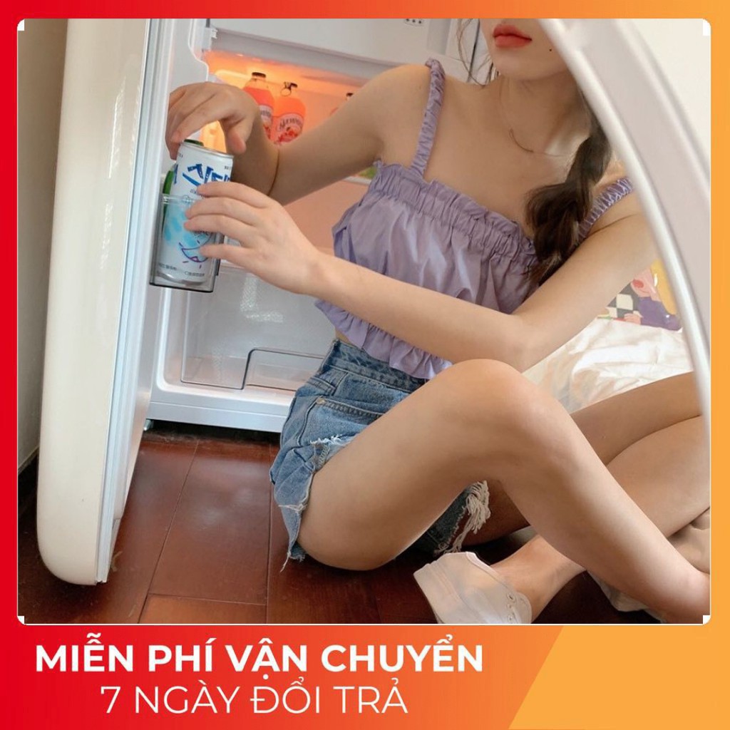 Áo Croptop 2 Dây Đũi 🦋 Áo Dây Thun Nữ Viền Bèo 2 Màu 41 | BigBuy360 - bigbuy360.vn