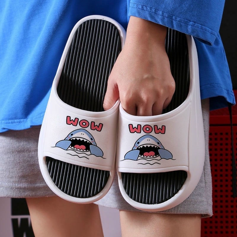 Dép bánh mì đúc quai ngang đế Đệm siêu êm Trơn - Gấu