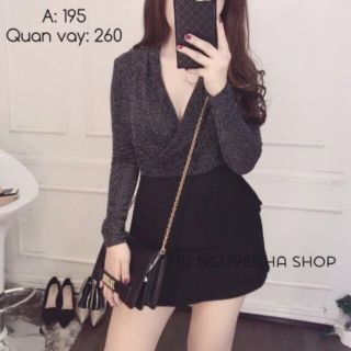 Áo nhũ vạt chéo cực xinh big size