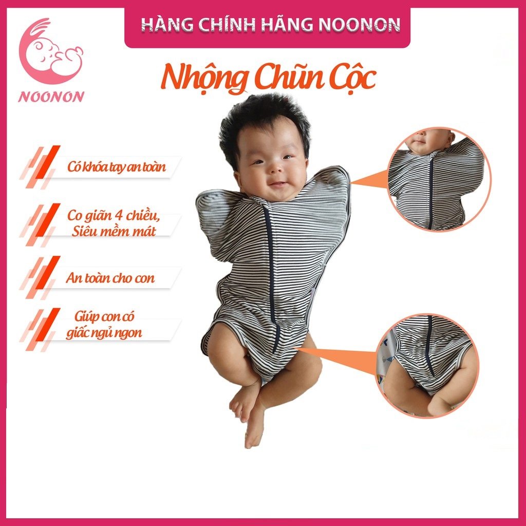 Nhộng Chũn Cộc Hở Chân NOONON cho bé ngủ xuyên đêm (chọn mẫu)