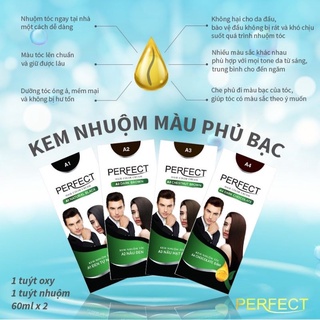 Nhuộm Tóc Thảo Dược Perfect Phủ Bạc Màu Đen Tự Nhiên