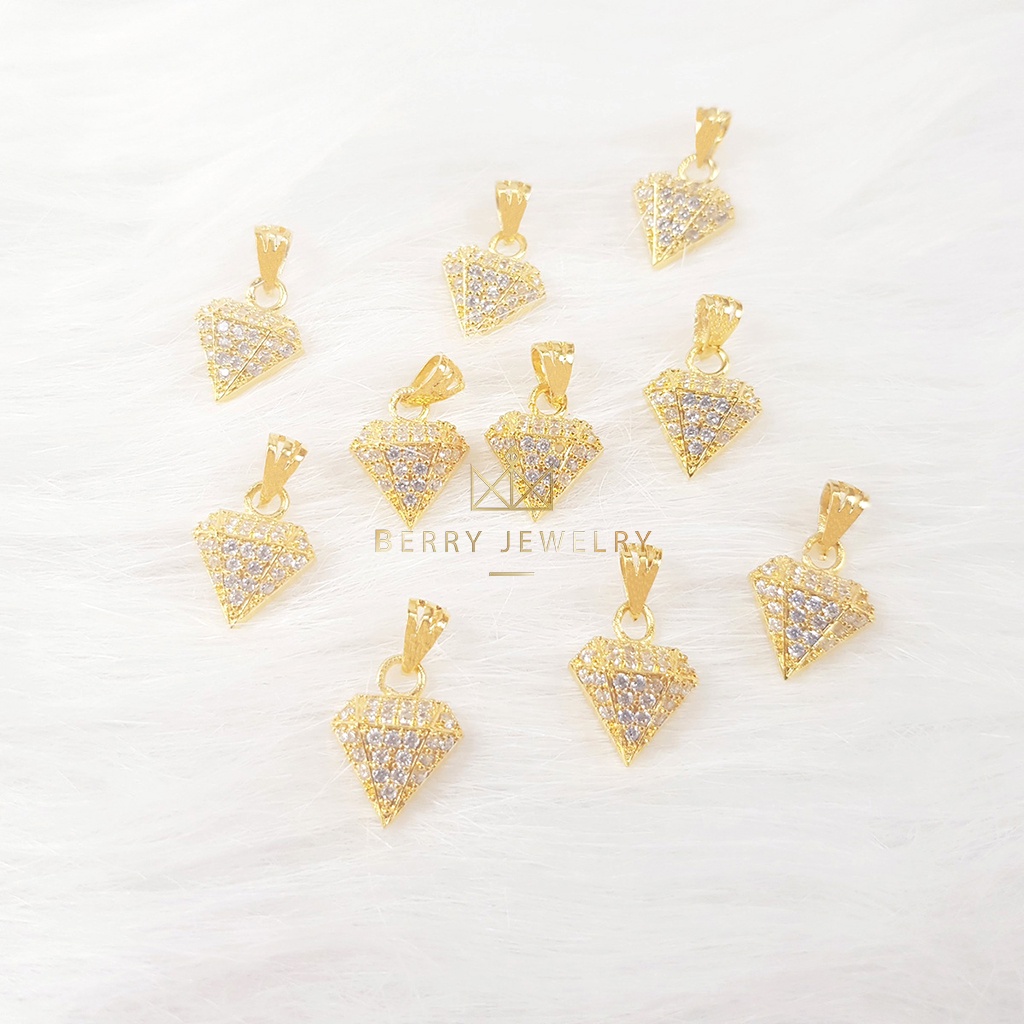 Mặt Dây Chuyền Nữ Dạng Charm Màu Vàng Nhiều Đá Sang Trọng Cao Cấp |BERRY JEWELRY