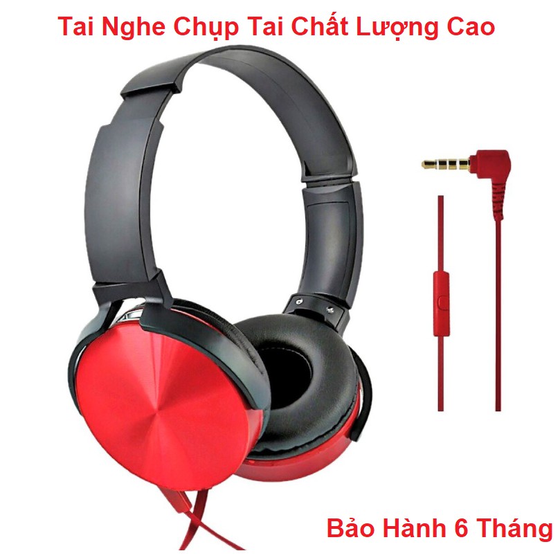 Tai Nghe Chụp Tai Giá Rẻ - Tai Nghe XB450 Cắm Giắc 3.5 Có Micro Đàm Thoại - Chơi Game Cực Đỉnh - Bảo Hành 6 Tháng