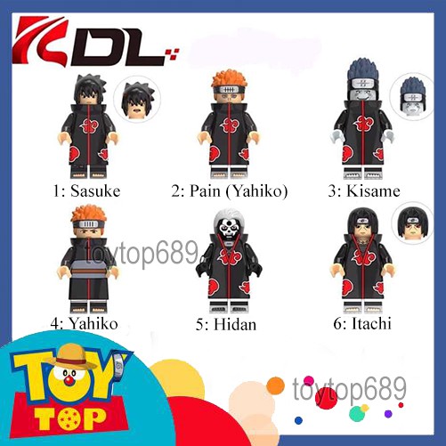 Mini đồ chơi Naruto Ninja - lắp ráp các mẫu Akatsuki Sasuke Itachi Pain siêu hot KDL 801