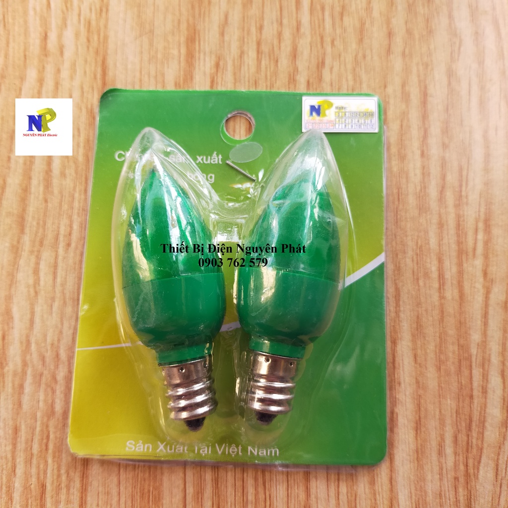 Bóng Và Đuôi Đèn Led Trái Ớt Có Đủ Màu E12