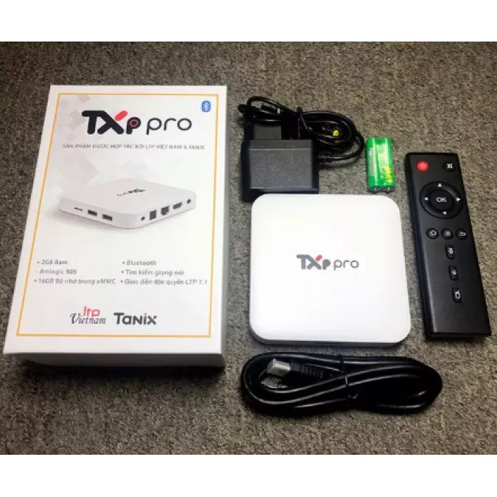 Android TV Box TXP Pro New 2022, Ram 2GB, Bộ nhớ 16GB, Rom ATV 11, Truyền hình bản quyền