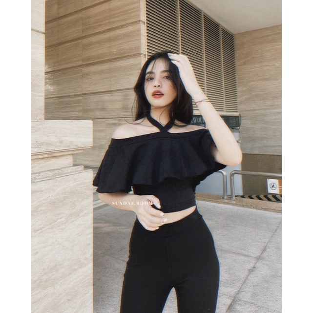 Áo trễ vai dây chéo Deros