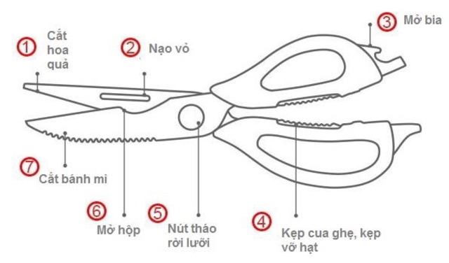 badgeKéo cắt gà thần thánh lock&lock