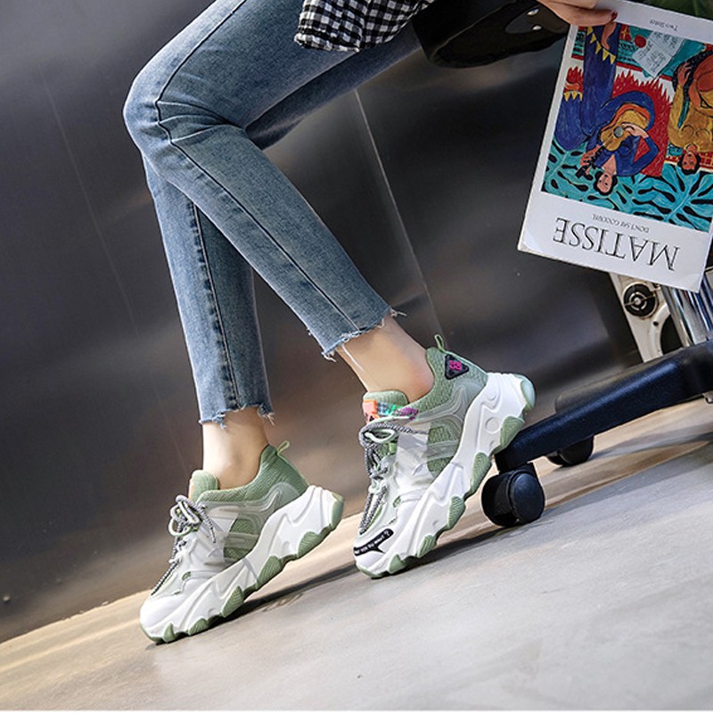 [Mã FAGREEN245 giảm tới 30K đơn 99K] Giày Thể Thao Nữ LIMOU phong cách Ulzzang Mix 2 Màu Dây Cực Đẹp | BigBuy360 - bigbuy360.vn