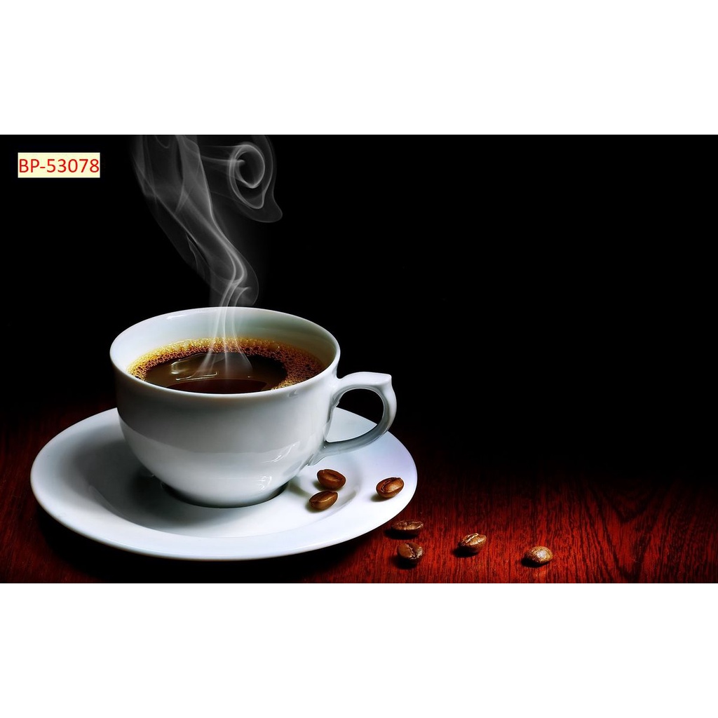 Tranh dán tường vải lụa 3D giành cho Quán Cafe, Trà Sữa, Trang Trí Cửa Hàng