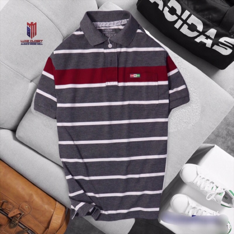 Áo Thun Sọc Nam Cotton Mịn Mát  ACT009