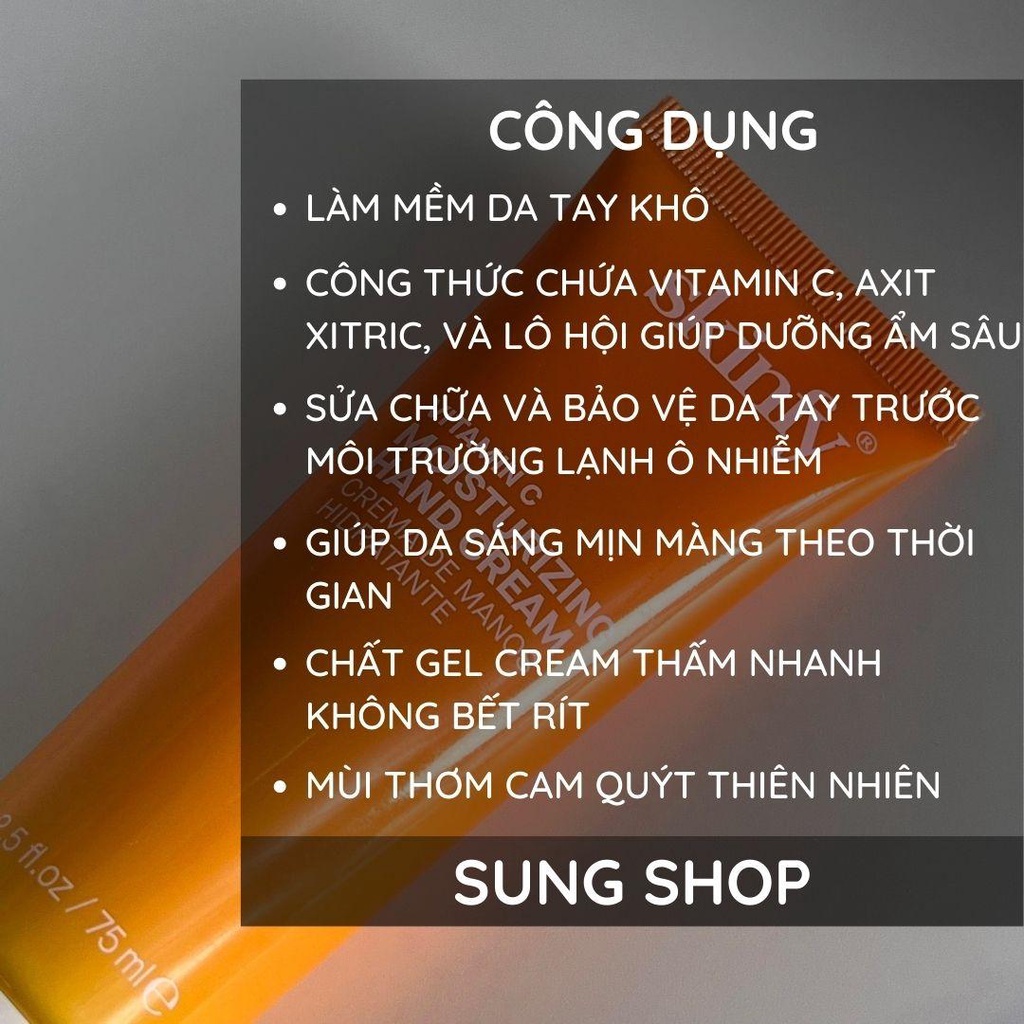 Kem dưỡng da tay Skinfy Vitamin C làm mềm ẩm mịn làm sáng và bảo vệ da tay