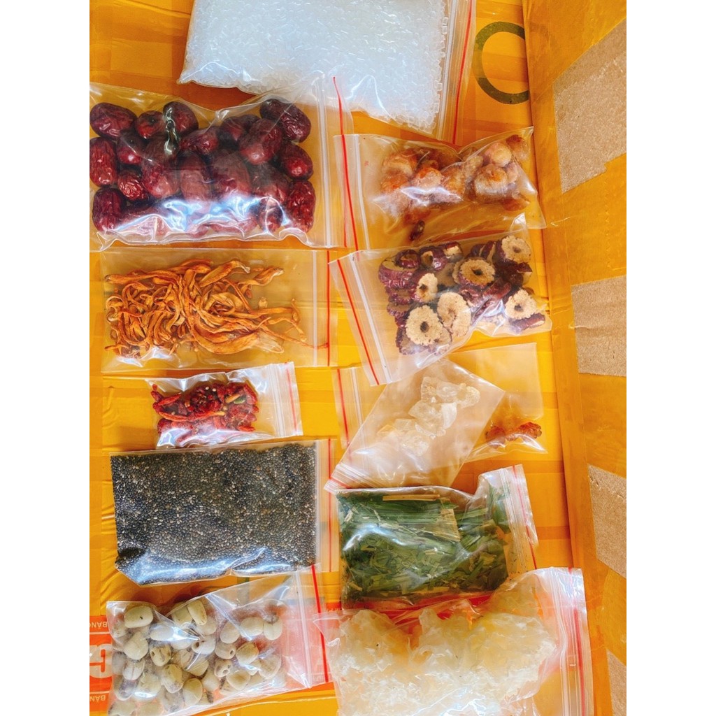 COMBO 400gr Nguyên Liệu Nấu Chè DƯỠNG NHAN (CHÈ TUYẾT YẾN ) (12 món như hình) | BigBuy360 - bigbuy360.vn
