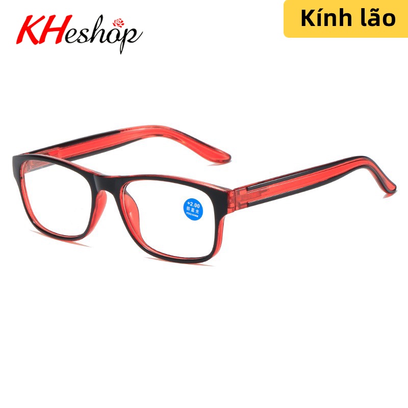 Kính lão độ nét cao cho người trung niên và cao tuổi xem điện thoại 2 màu đen và đỏ mã Y858