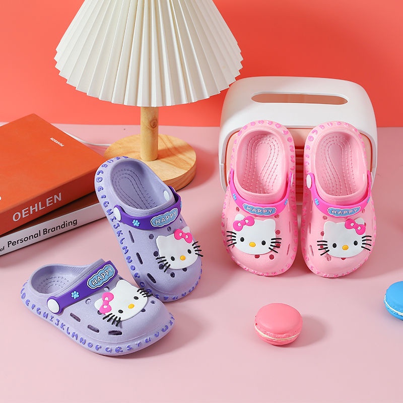 Giày dép sục cho bé trai bé gái họa tiết hoạt hình đáng yêu siêu nhẹ chống trơn trượt sandal quai hậu trẻ em 1-10 tuổi Thời trang Dép lê