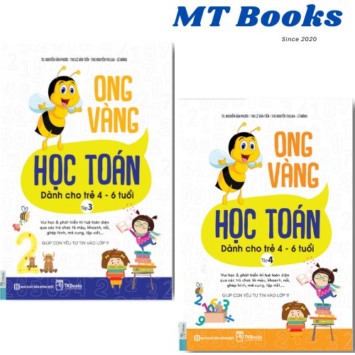 Sách - Combo Ong Vàng Học Toán Dành Cho Trẻ 4 – 6 Tuổi (Tập 3 + Tập 4)