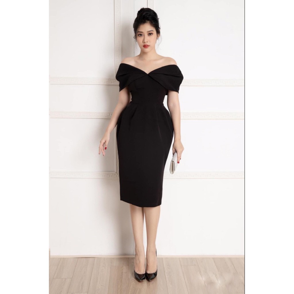 Đầm body dự tiệc trễ vai sang trọng