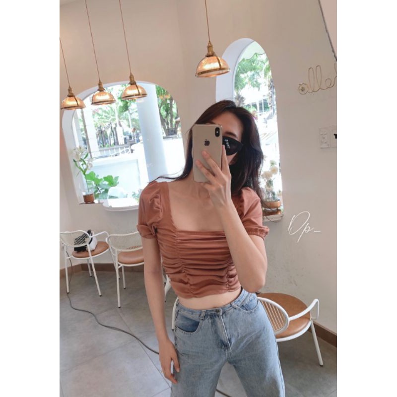 Áo Croptop Rút Dây Mẫu Mới Chất Xịn Siêu Đẹp Tuyết's House