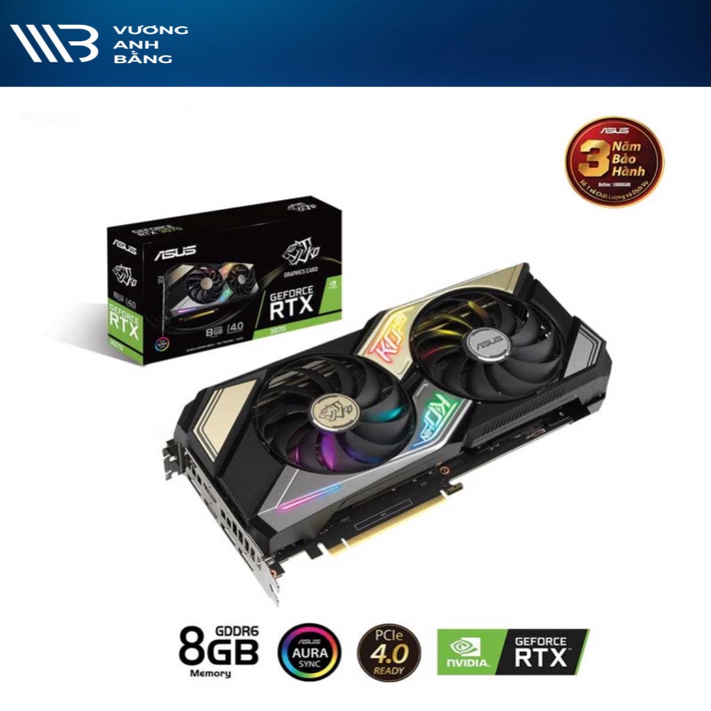 VGA Asus RTX 3070 8G GDDR6 KO V2 LHR (KO-RTX3070-8G-V2-GAMING)