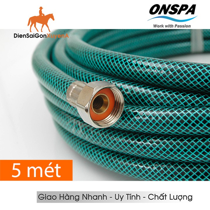 Bộ 5 Mét Ống Nước, Vòi Xịt Rửa Xe Tưới Cây, Điều Chỉnh Tia ONSPA 1021 - Điện Sài Gòn Xuyên Á