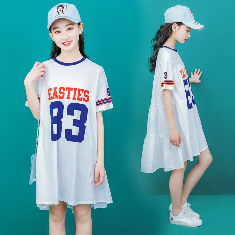 Đầm xòe phong cách thể thao bóng chày 2020 cho bé gái 15 tuổi